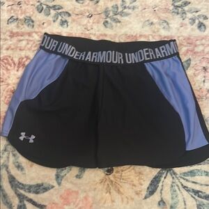 Under Armour Women's Athletic Shorts in Black and Blue